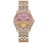 GUESS Orologio da donna sportivo multifunzione Duotone Crystal 40mm, Tonalità oro rosa/rosa, one, GW0365L3