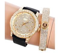Guess Orologio Da Donna U1J44L2 Sportivo Con Cristalli Swarovski IP-Gold Nuovo