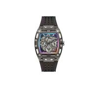 GUESS Orologio da polso da uomo Phoenix Silicon, Nero, Moderno