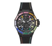 Guess Orologio da uomo GW0701G1 Resistance acciaio inossidabile gold blu/smeraldo/rosa chiaro/nero