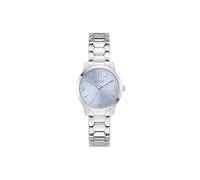 GUESS Orologio da polso donna GW1028L1 argento con quadrante azzurro | Cinturino in acciaio inox, display analogico, design a nido d'ape