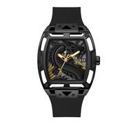 GUESS Orologio da uomo 44 mm - cinturino nero quadrante nero cassa nera, Nero, Cinturino