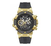 GUESS Orologio da uomo 46mm, Grigio/Dorato/Nero, CARBONIO