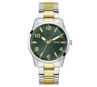 GUESS Orologio da uomo analogico in acciaio inossidabile con quadrante verde Gw0804G4, colore cinturino: multicolore, verde, vestito sportivo, Verde, Vestito Sportivo