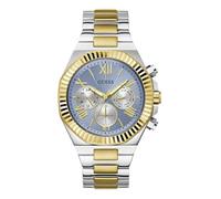 GUESS Orologio da uomo Equity in acciaio inossidabile, Multicolore/Oro, Classico
