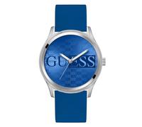 GUESS Orologio da uomo Reputazione in silicone, Argento/blu., Classico