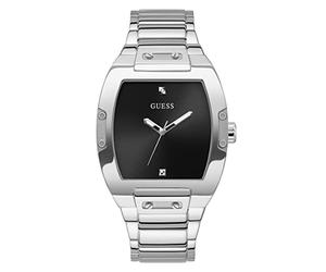 GUESS Orologio da uomo Trend Casual Tonneau Diamante 43 mm, Argento/Argento/Argento, one, Phoenix