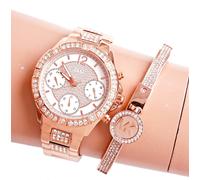 GUESS Orologio Donna U1071L3 Roxy Cronografo Swarovski Cristalli IP Oro Rosa Neu