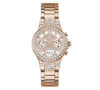 GUESS Orologio multifunzione con quadrante brillante da 36 mm con cristalli