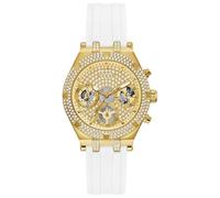 GUESS Orologio sportivo da donna, multifunzione, con cristalli, 38 mm, Oro, one, GW0407L2-AMZUK