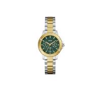 GUESS P SLV CS W/P GLD TR W/CRYS/SUN GREEN DL/P SLV & GLD BRCT, Verde, Moderno