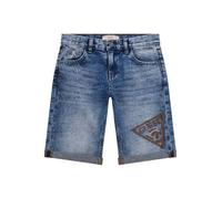 GUESS Pantalone Corto per Bambini e Ragazzi Denim Lavato 10 Anni (140cm)