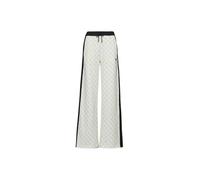 GUESS Pantalone di Tuta logato con Tasche Laterali, Logo a Rilievo sul Davanti, Elastico in Vita e Striscia Laterale a Contrasto. (IT, Testo, L, Regular, Regular, Panna E Nero)