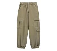 GUESS Pantalone Tessuto di Cotone Color Kaki Modello Cargo con tasconi Ragazzo Ragazza 16 Anni - 164 cm