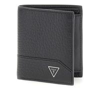 GUESS Portafoglio Barcellona in Pelle, Nero, RFID Protected, 9 x 10 x 1 cm, 8 Scomparti per Carte