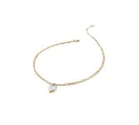 GUESS Collana JUBN04208JWYGRHT-U collana cuore in acciaio inox, Argento, Nessuna pietra preziosa