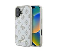 GUESS Peony Script COVER MAGSAFE per Apple iPhone 16, Bianco