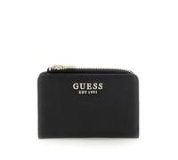 GUESS Phoebe - Porta carte da donna, con cerniera, logo nero, taglia unica