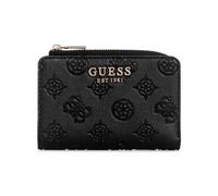 GUESS Phoebe - Porta carte da donna, con cerniera, logo nero, taglia unica