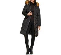 GUESS Piumino da donna con cappuccio per il freddo, nero, Large