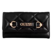 GUESS Pochette da donna con logo sottile, nero, Taglia unica, Portafoglio da donna