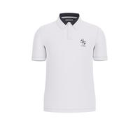 GUESS Polo da uomo Eco a maniche corte Lyle, Bianco puro., X-Large