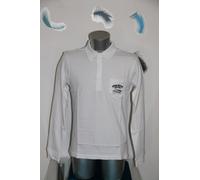 GUESS Polo Maniche Lunghe Bianco Nero Jeans Uomo Taglia L Nuovo