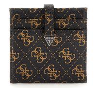 GUESS Laurel SLG Tab Card Case Brown Logo, Logo marrone