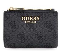 GUESS portacarte Laurel II SLG Card Case Coal Logo grigio scuro