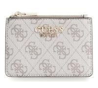 GUESS portacarte Laurel II SLG Card Case Dark Taupe Logo grigio talpa