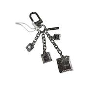 Guess Portachiavi cubo argento, argento