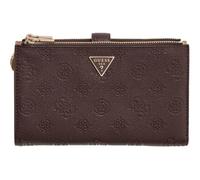 GUESS portafoglio Blake SLG Double Zip Organizer Brown Logo marrone scuro