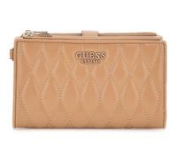 GUESS portafoglio borsa da polso Valla Zip Around Organizer Beige marrone chiaro