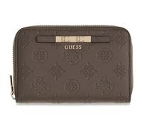 GUESS portafoglio Carmella SLG Medium Zip Around Wallet Taupe Logo grigio talpa