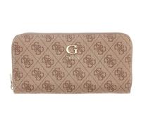 GUESS portafoglio Coleen Logo Zip Around Wallet Latte Logo marrone chiaro