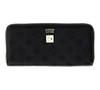 GUESS portafoglio Ella Logo SLG Zip Around Black Logo nero
