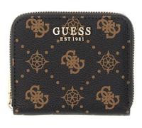 GUESS portafoglio Emelie Logo SLG Zip Around Espresso Logo marrone scuro