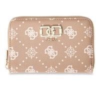 GUESS portafoglio Emelie Logo SLG Zip Around Wallet Biscotti Logo marrone chiaro