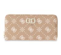 GUESS portafoglio Emelie Logo SLG Zip Around Wallet Biscotti Logo marrone chiaro