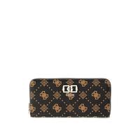 GUESS portafoglio Emelie Logo SLG Zip Around Wallet Espresso Logo marrone scuro
