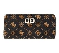 GUESS portafoglio Emelie Logo SLG Zip Around Wallet Espresso Logo marrone scuro