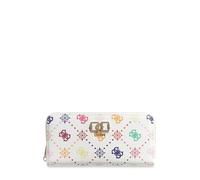 GUESS portafoglio Emelie Logo SLG Zip Around Wallet Multi Logo bianco