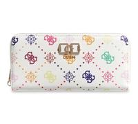 GUESS portafoglio Emelie Logo SLG Zip Around Wallet Multi Logo bianco