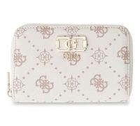 GUESS portafoglio Emelie Logo SLG Zip Around Wallet Vanilla Logo avorio