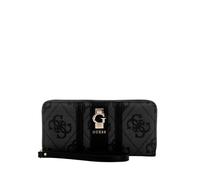 GUESS portafoglio Erenia Zip Around Wallet Coal Logo grigio scuro