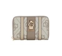 GUESS portafoglio Erenia Zip Around Wallet Dark Taupe Logo grigio talpa
