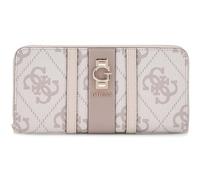 GUESS portafoglio Erenia Zip Around Wallet Dark Taupe Logo grigio talpa