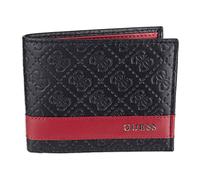 Guess - Portafoglio in pelle da uomo, Sottile, Bifold, Mesa Id nero/rosso. (Multicolore) - 4331612339