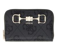 GUESS portafoglio Janie Logo SLG Zip Around Wallet Coal Logo grigio scuro
