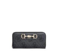 GUESS portafoglio Janie Logo SLG Zip Around Wallet Coal Logo grigio scuro